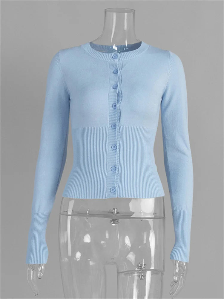 Ribbed Patchwork Cropped Cardigan | Wovetsa