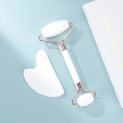 Gua Sha Board & Face Roller Set | Wovetsa