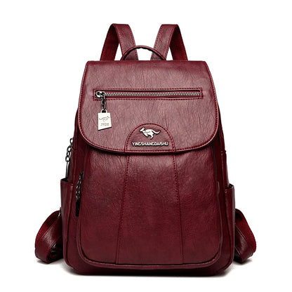Vintage PU Leather Backpack | Wovetsa
