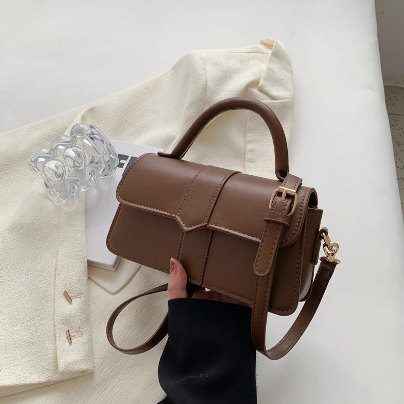 Vintage Square Satchel Shoulder Bag | Wovetsa
