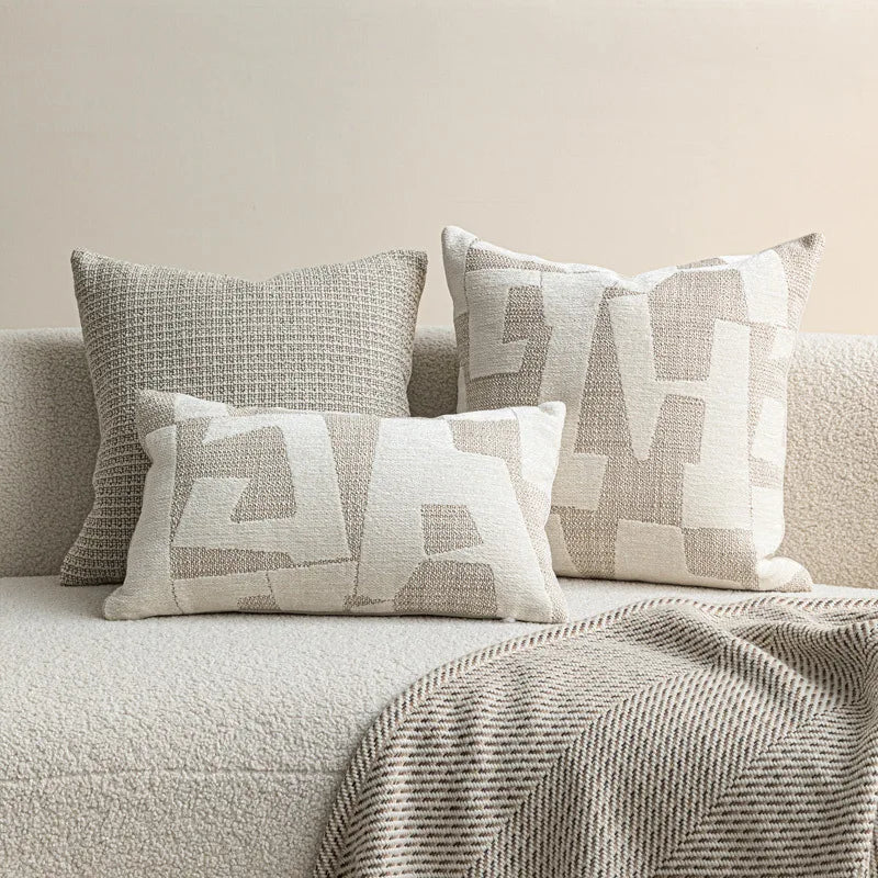 Black & White Jacquard Cushion Cover | Wovetsa