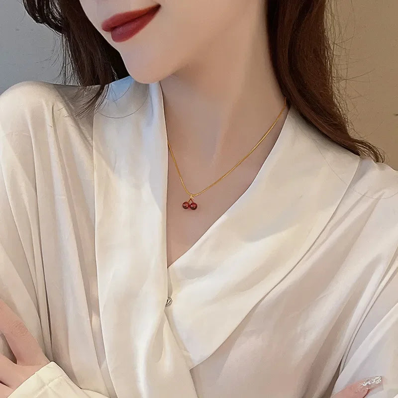 Cherry Pendant Necklace | Wovetsa