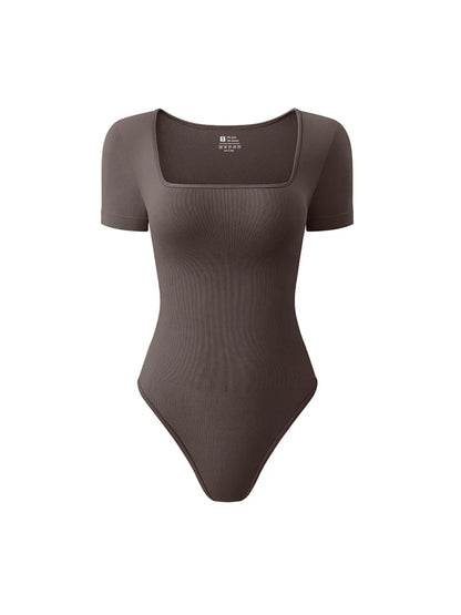 Square Neck Seamless Bodysuit | Wovetsa