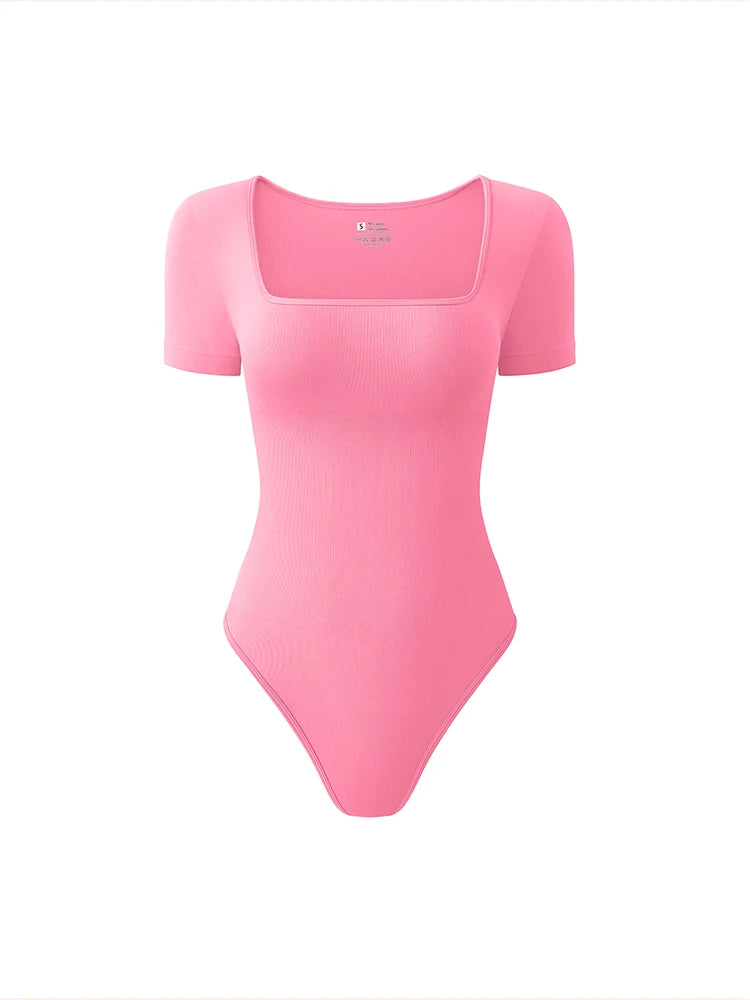 Square Neck Seamless Bodysuit | Wovetsa