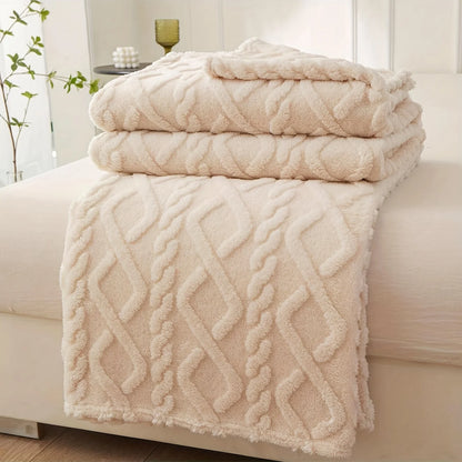 Lightweight Coral Fleece Blanket Sofa Throw & Bed Cover | Wovetsa
