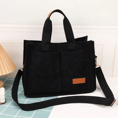 Corduroy Box Tote Bag | Wovetsa