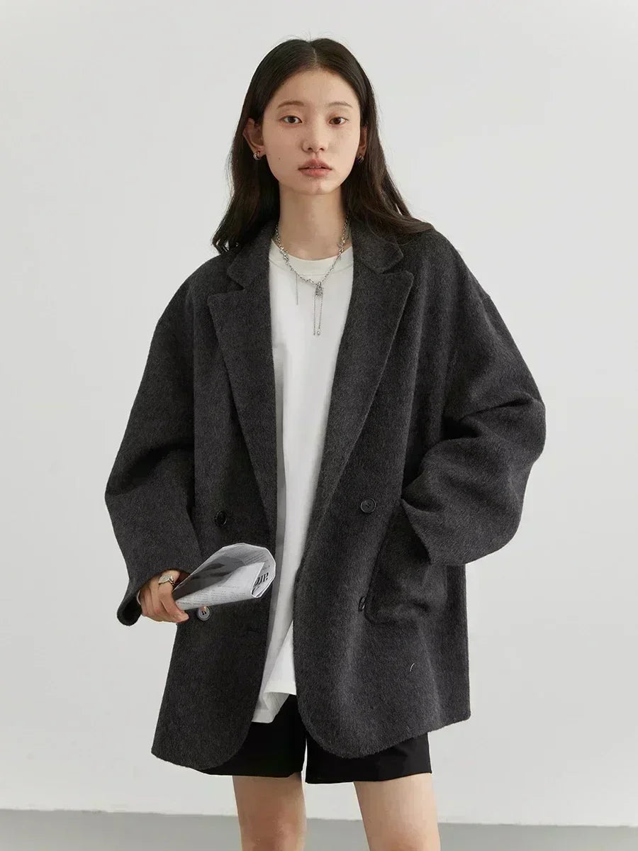 Wool Blend Oversized Coat | Wovetsa