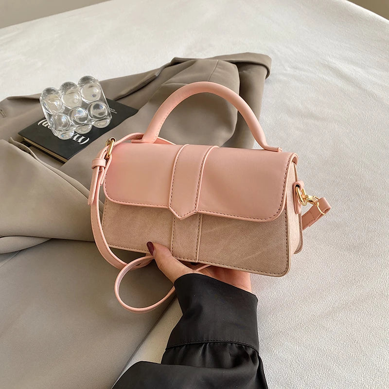 Vintage Square Satchel Shoulder Bag | Wovetsa