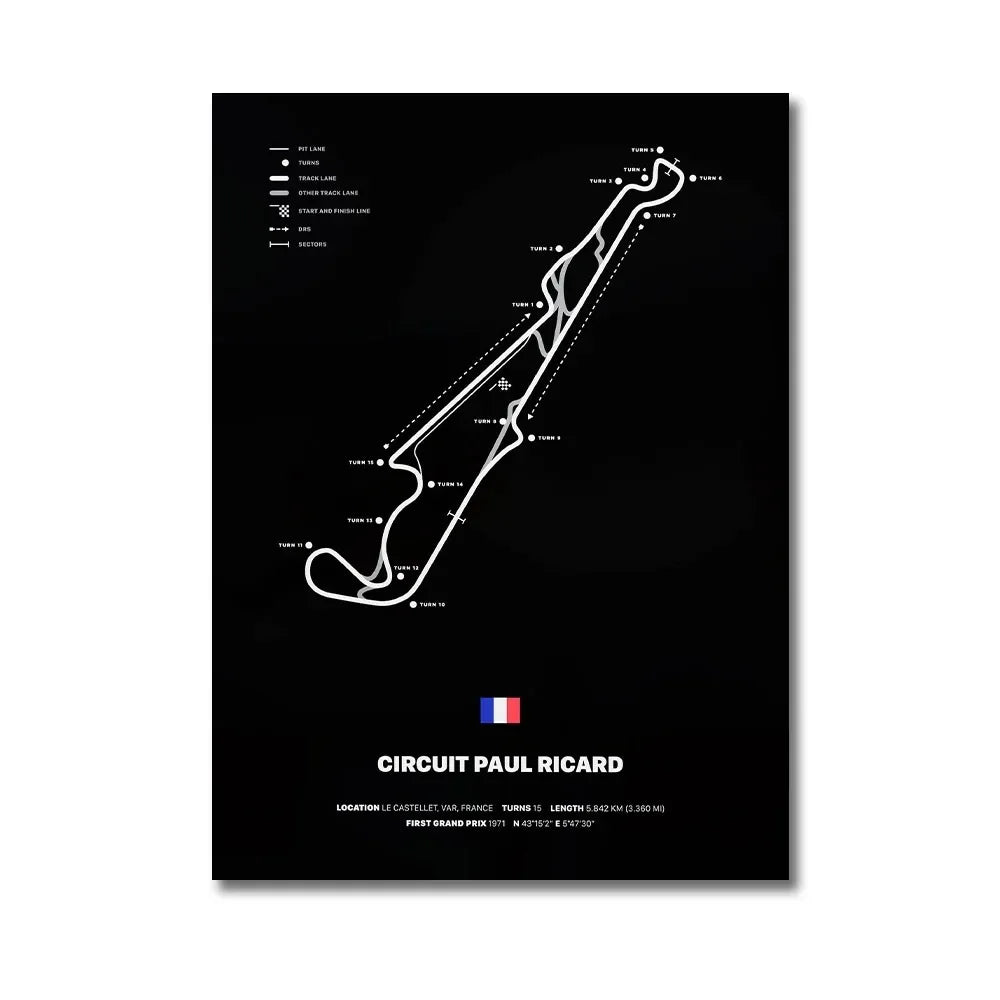 Formula 1 Racing Canvas Wall Art Print | Wovetsa