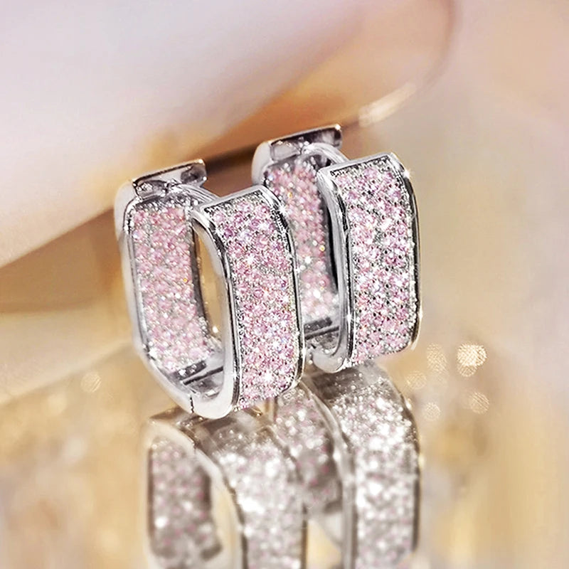 CZ Hoop Earrings | Wovetsa