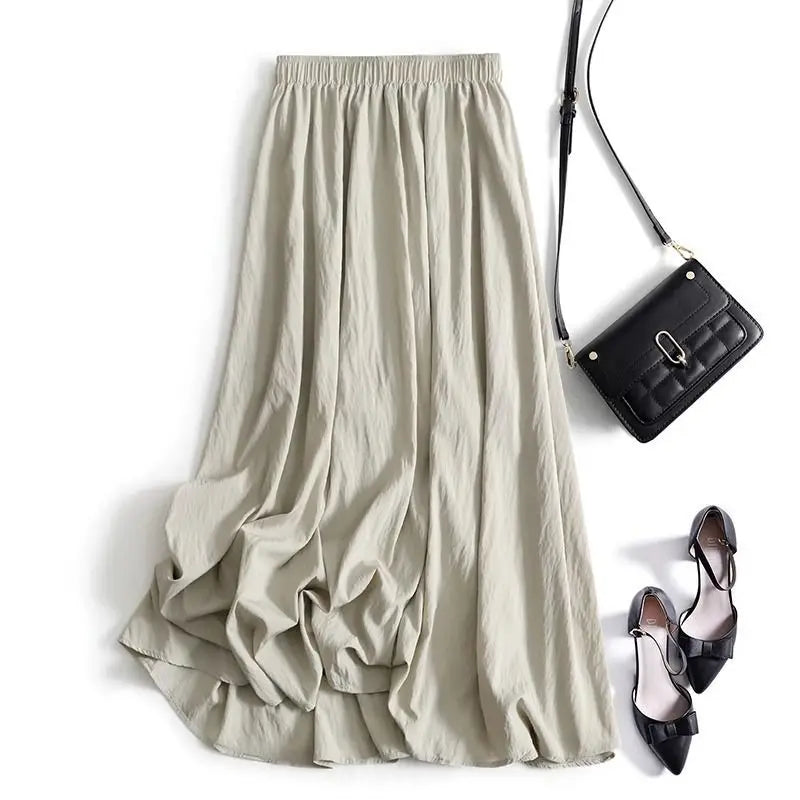 Solid Pleated Swing Midi Dress | Wovetsa