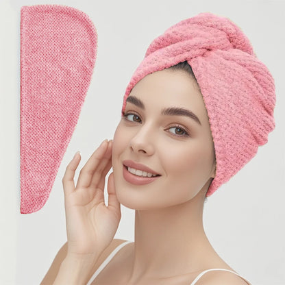 Microfiber Hair Towel Wrap Fast Drying Button-Down | Wovetsa