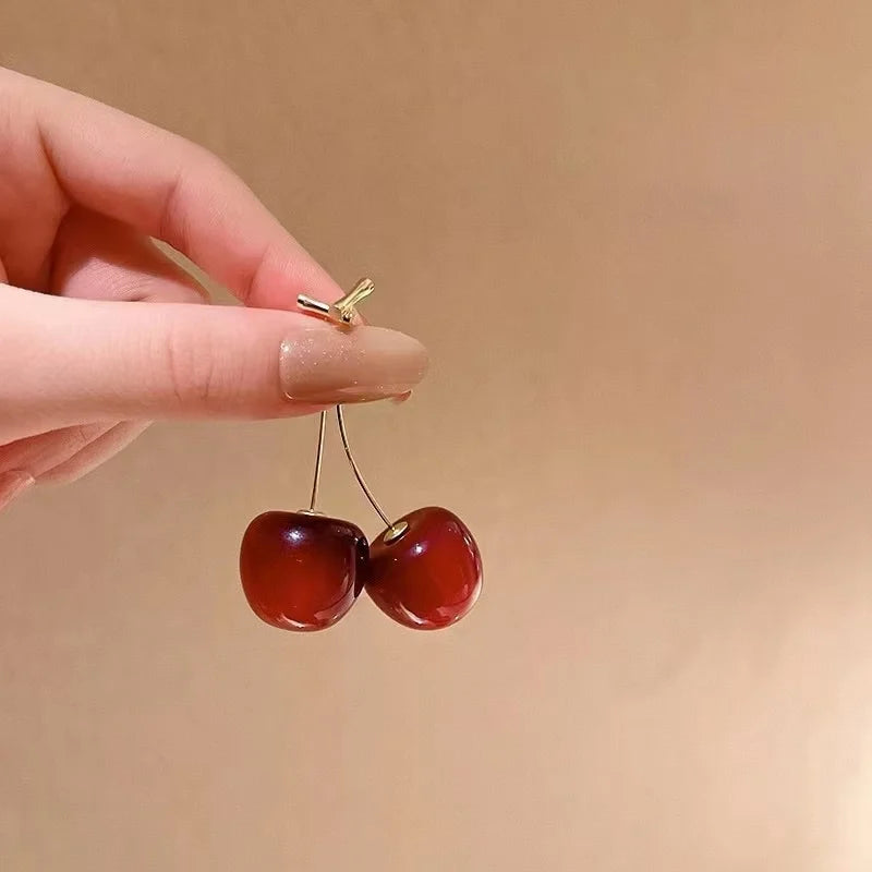 Sweet Cherry Drop Earrings | Wovetsa