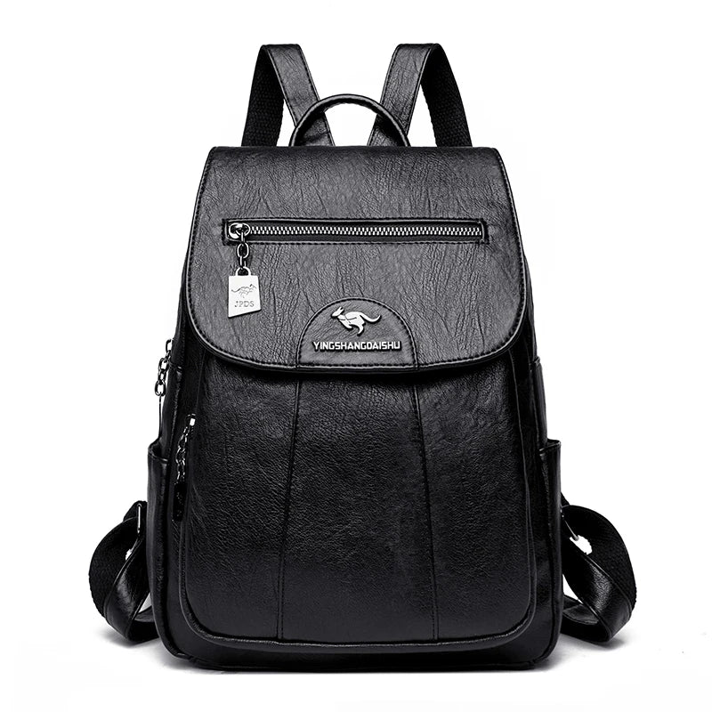 Vintage PU Leather Backpack | Wovetsa