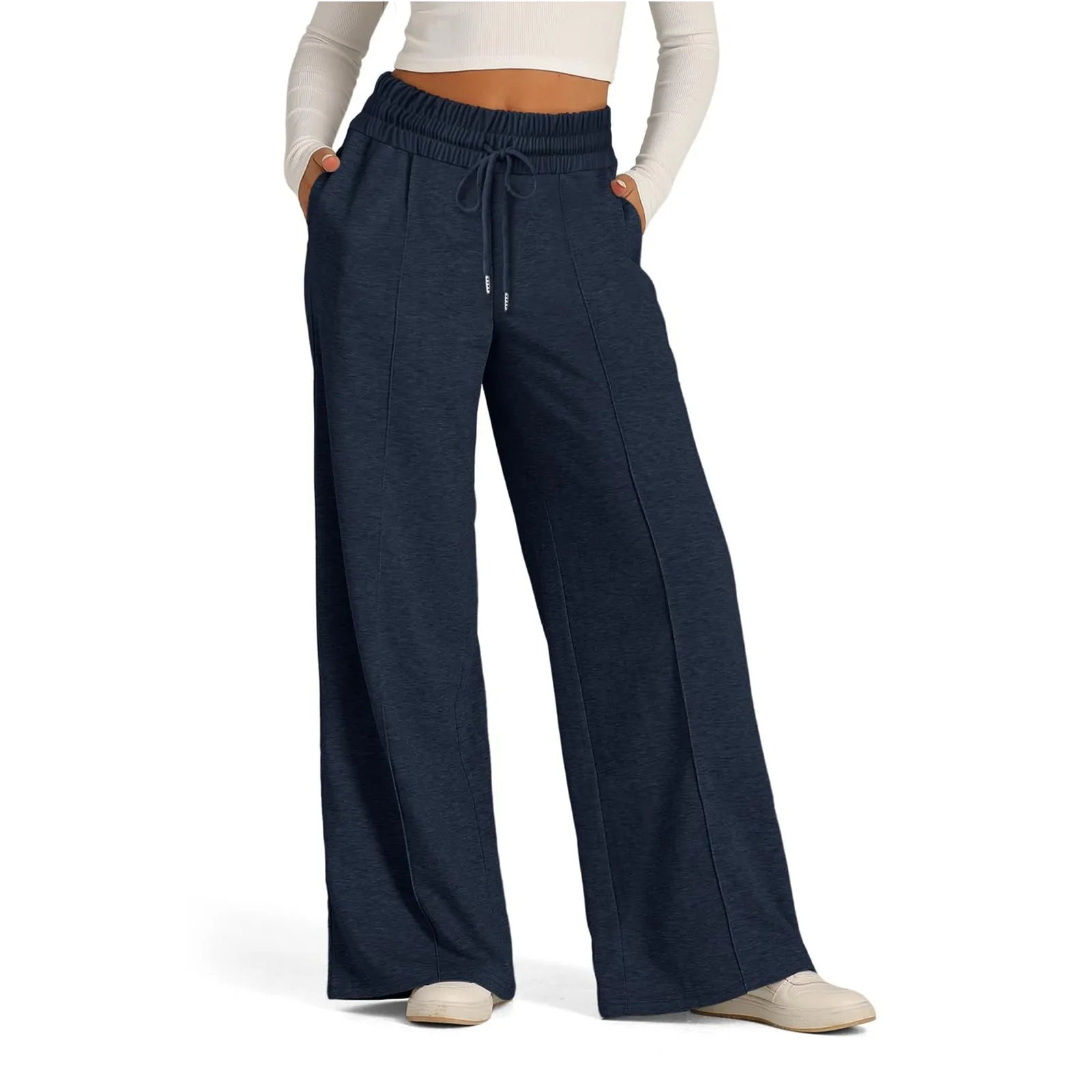 Straight Wide-Leg Jogger Pants | Wovetsa