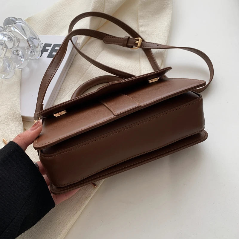 Vintage Square Satchel Shoulder Bag | Wovetsa