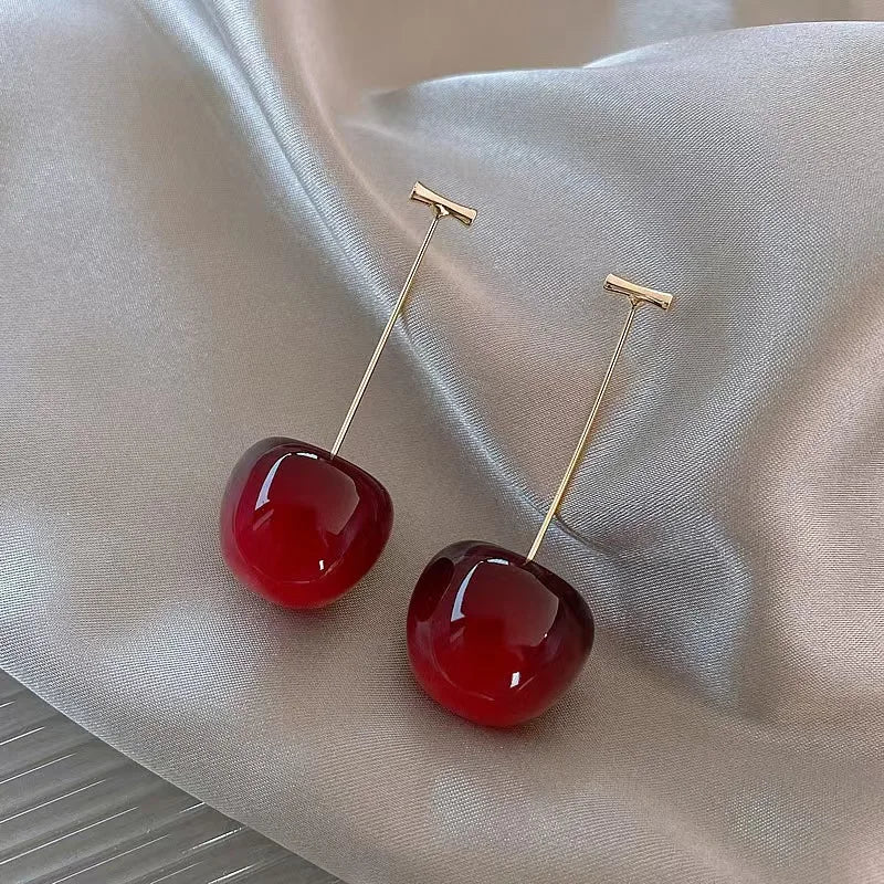 Sweet Cherry Drop Earrings | Wovetsa