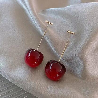 Sweet Cherry Drop Earrings | Wovetsa