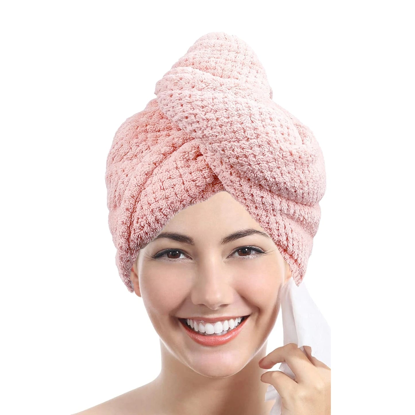 Microfiber Hair Towel Wrap Fast Drying Button-Down | Wovetsa