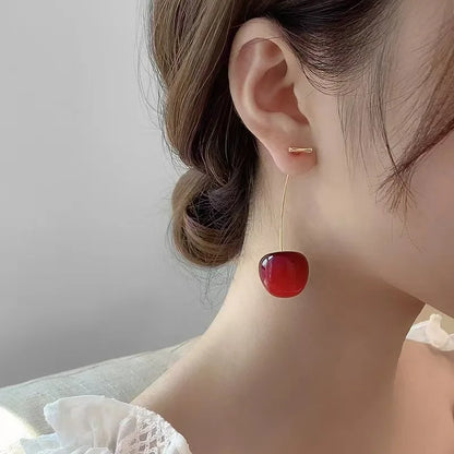 Sweet Cherry Drop Earrings | Wovetsa