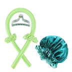 Satin Silk Sleep Cap & Heatless Curler Set | Wovetsa