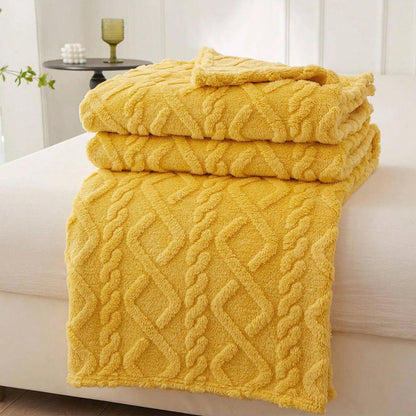 Lightweight Coral Fleece Blanket Sofa Throw & Bed Cover | Wovetsa