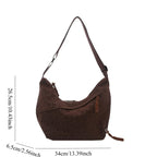 Women Fashion Leopard Print Crossbody Bag Large Capacity Hobo Shoulder Bag for Daily Commuter Multi Pocket Armpit Tote Bag