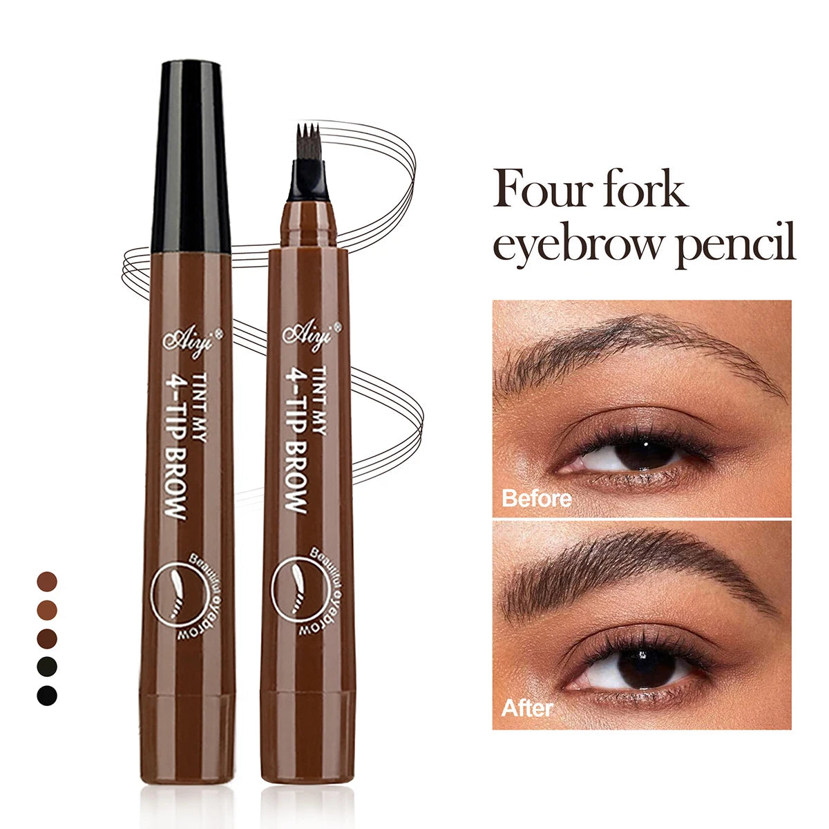 4-Fork Microblading Eyebrow Pencil | Wovetsa