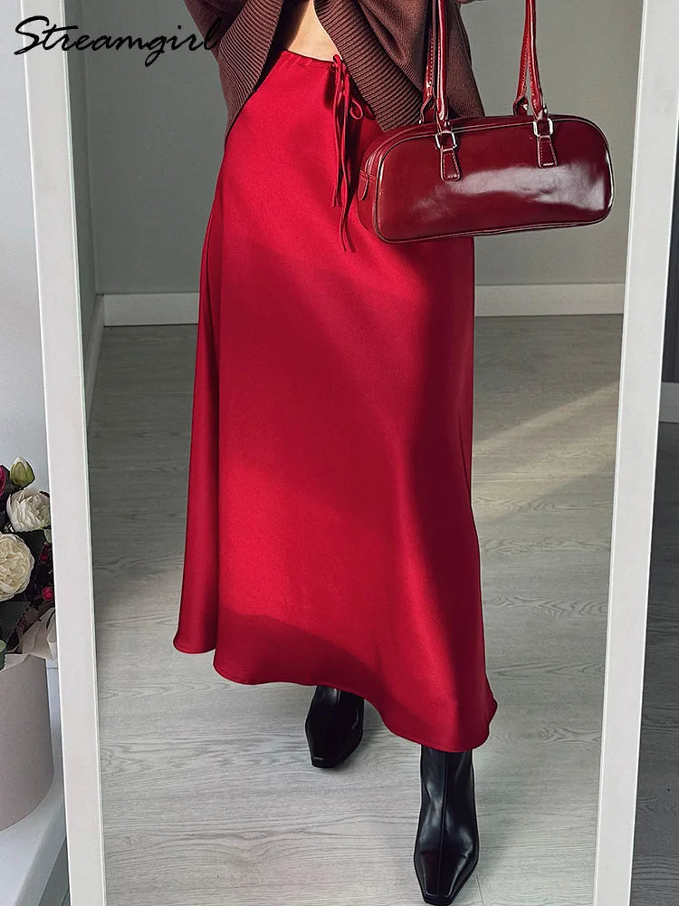 Satin Maxi Skirt | Wovetsa