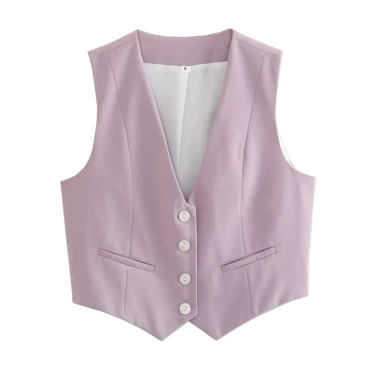 Cropped Suit Vest | Wovetsa