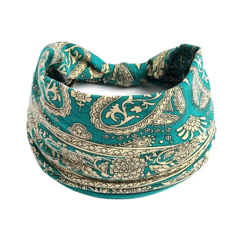 Bohemian Yoga Headband for Women — Sweat-Absorbing Hair Accessory | Wovetsa