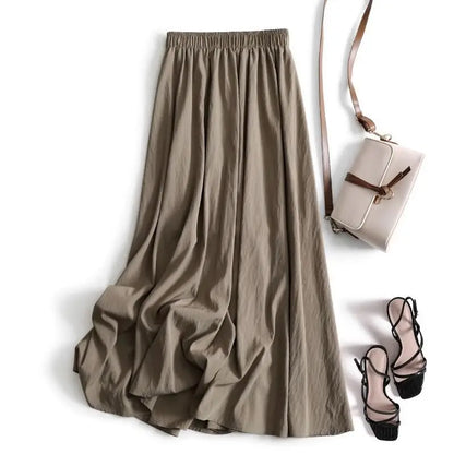 Solid Pleated Swing Midi Dress | Wovetsa