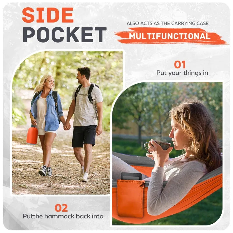 Lightweight Portable Camping Hammock with Tree Straps | Wovetsa