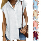 Loose Short Sleeve Casual Shirt | Wovetsa