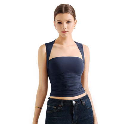 Square Neck Butter Soft Crop Tank Top – Y2K Korean Style | Wovetsa
