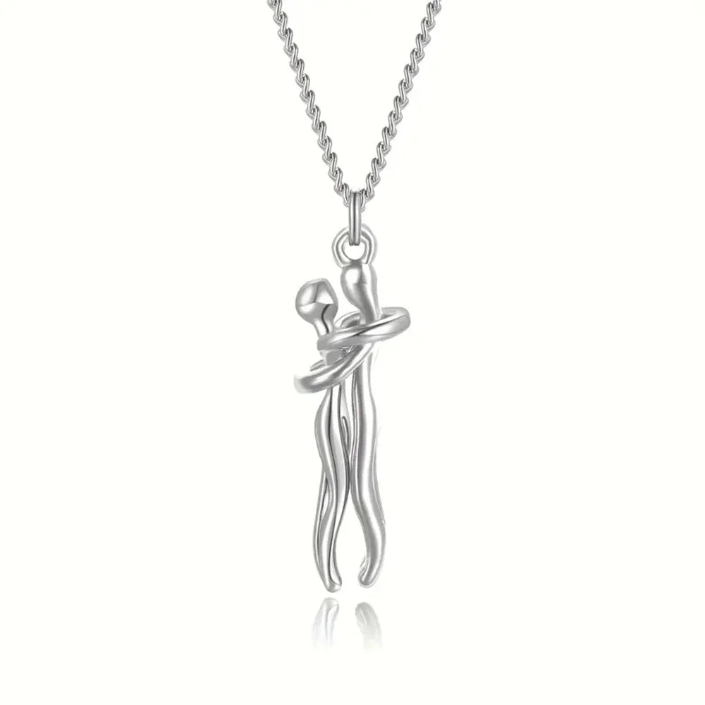 Hug Pendant Necklace for Couples | Wovetsa