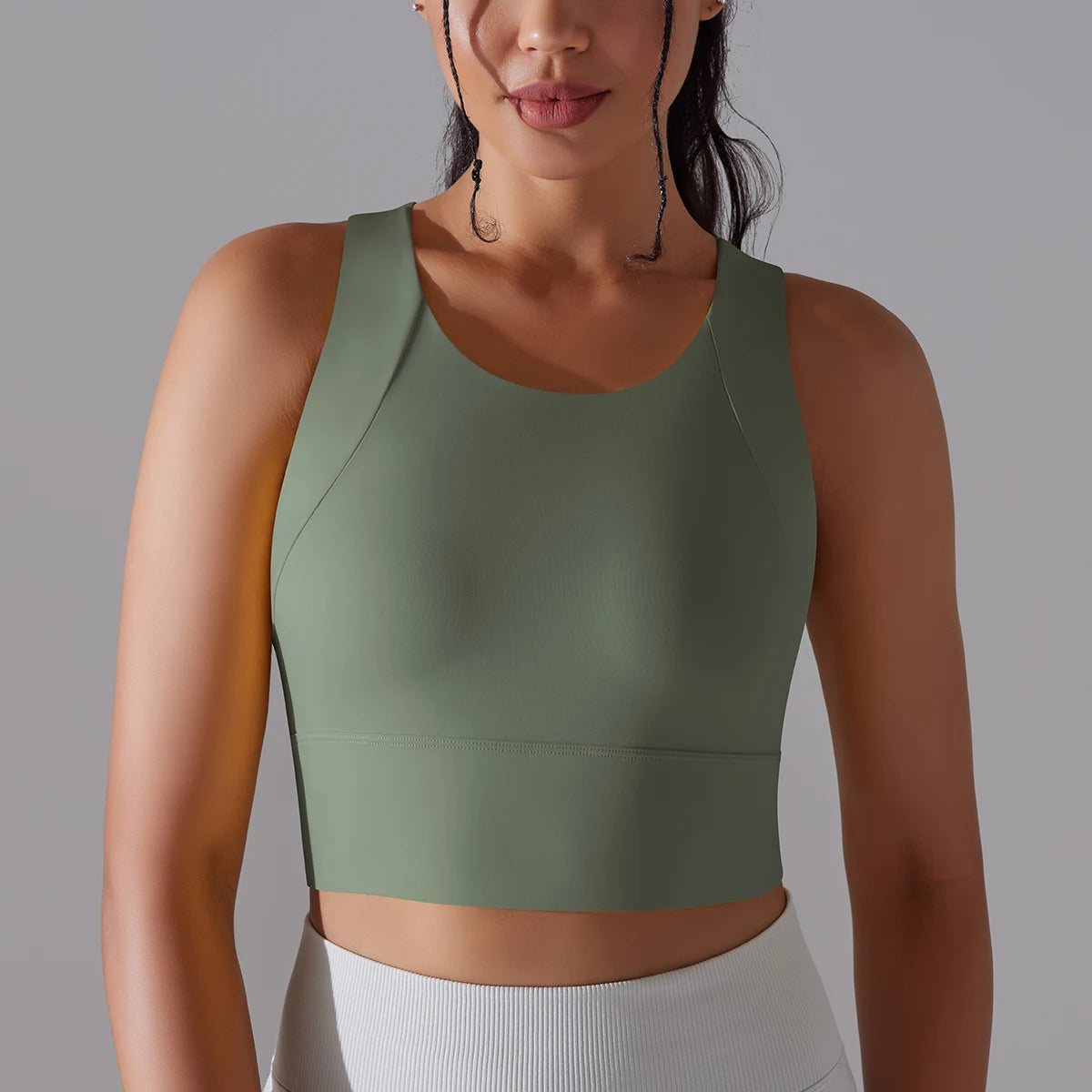 Nylon Sports Bra Crop Top | Wovetsa