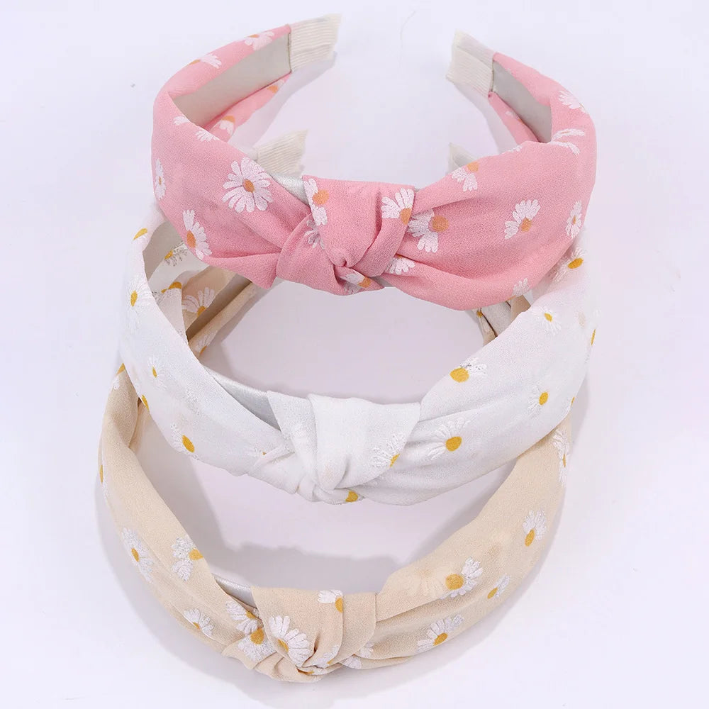 Daisy Pattern Headband Set 3 Pcs | Wovetsa