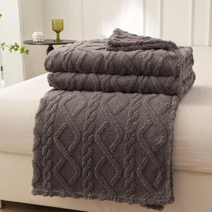 Lightweight Coral Fleece Blanket Sofa Throw & Bed Cover | Wovetsa