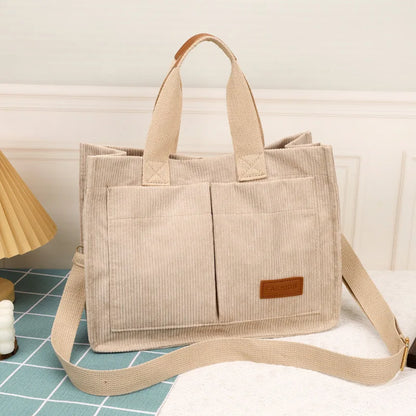 Corduroy Box Tote Bag | Wovetsa
