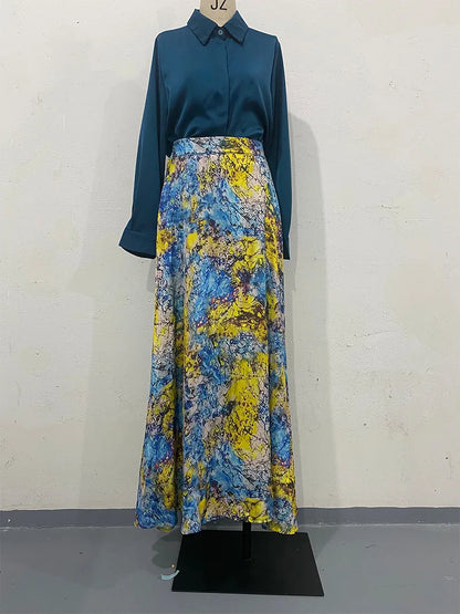 Printed Dress & Shirt Two-Piece Set | Wovetsa