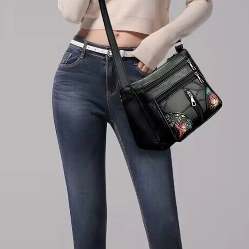 Floral Print Crossbody Tote Bag | Wovetsa