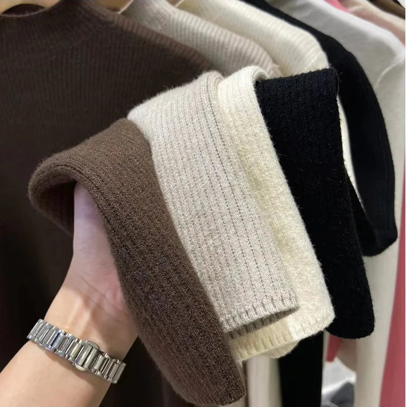 Turtleneck Slim Knit Sweater | Wovetsa