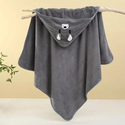 Hooded Baby Bath Towel Soft Absorbent Swaddle Wrap | Wovetsa