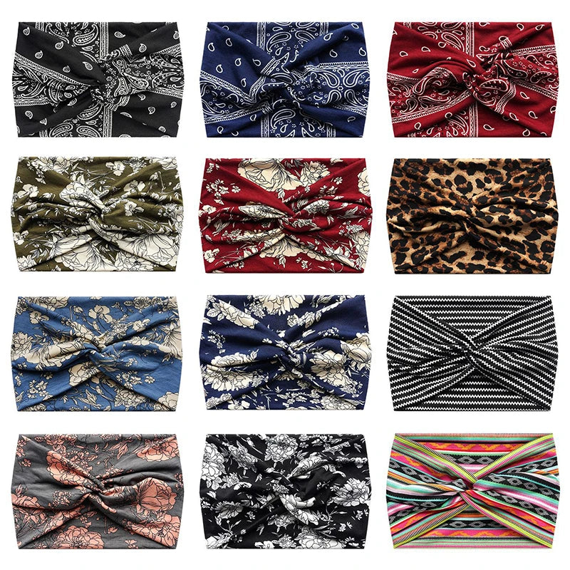 Wide Twisted Turban Headband for Women — Boho Yoga Hair Band | Wovetsa