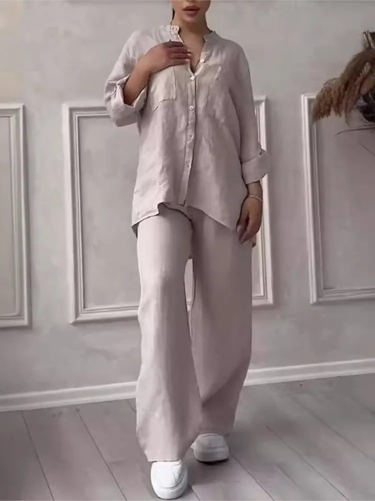 Women's Cotton Linen 2-Piece Set | Wovetsa