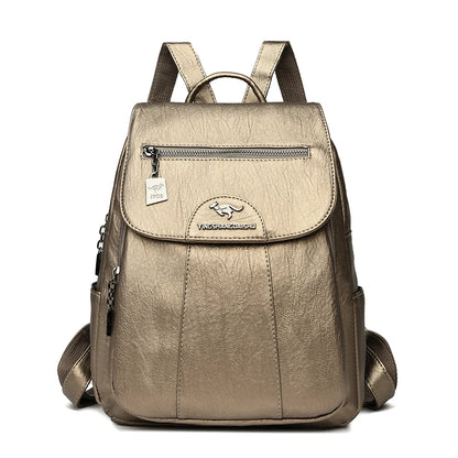 Vintage PU Leather Backpack | Wovetsa