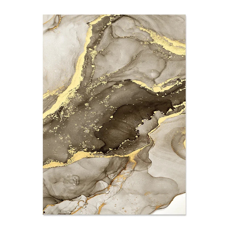 Minimalist Marble Beige Abstract Canvas Wall Art Set of 3 | Wovetsa