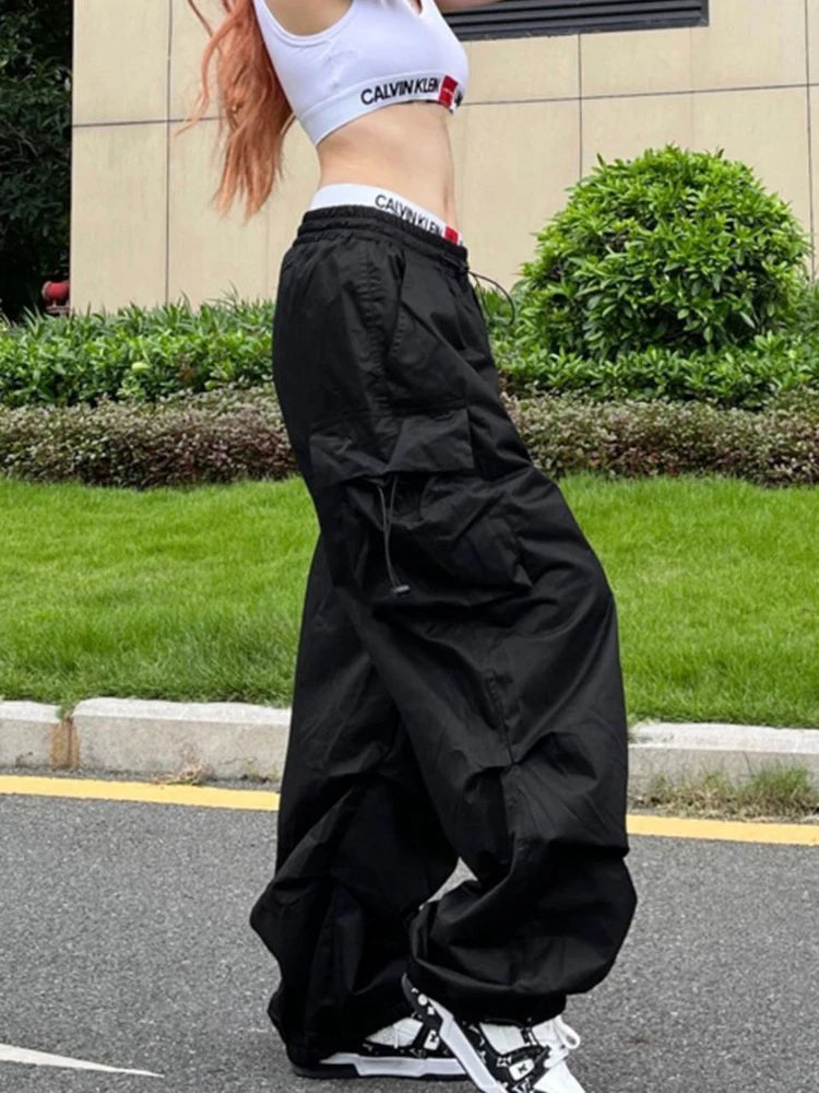 Y2K Parachute Cargo Pants | Wovetsa