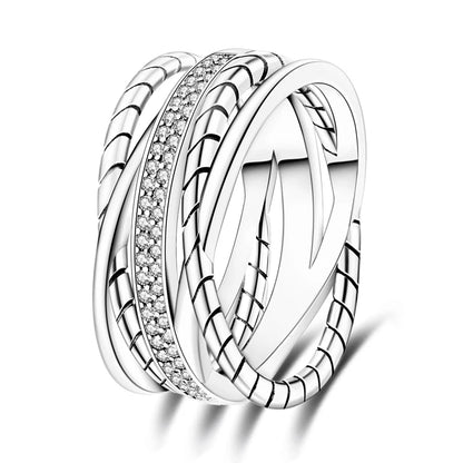 925 Silver Sparkling Zircon Star Ring | Wovetsa